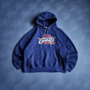 Y2K Cleveland Cavaliers Navy Pullover Hoodie XXL
